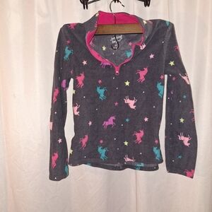 Jumping Beans Gray Shirt with Unicorn Print